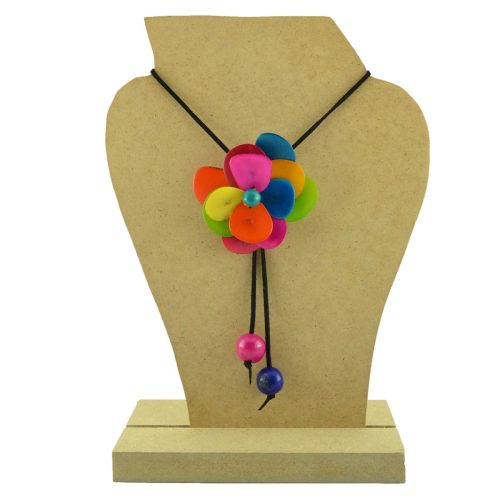 Collier Tagua - Lacet cuir réglable