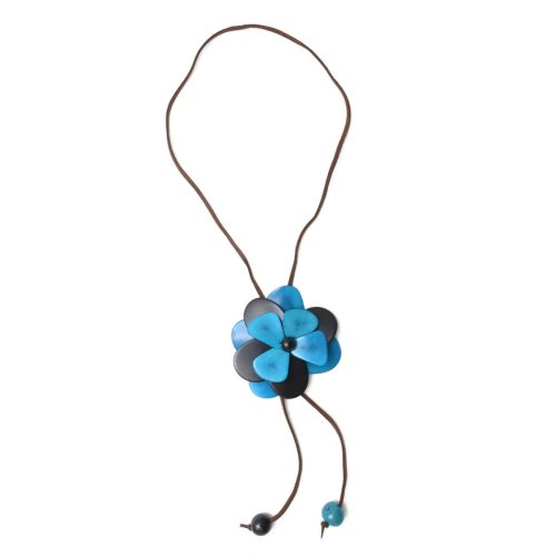 Collier Tagua - Lacet cuir réglable