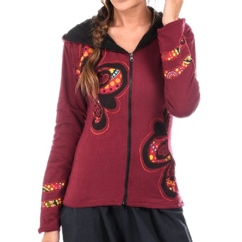 Veste fleur brodées