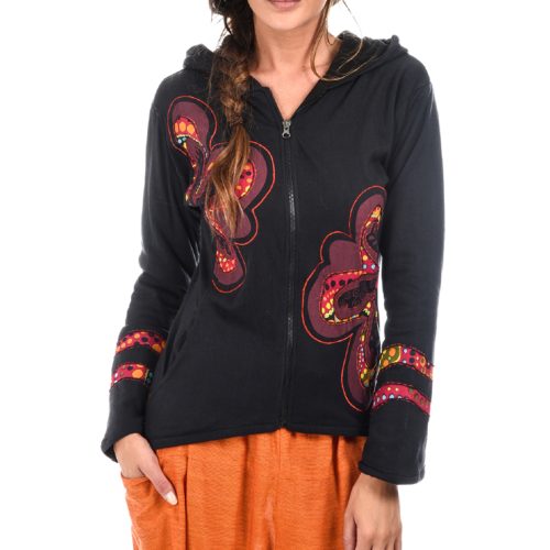 Veste fleur brodées