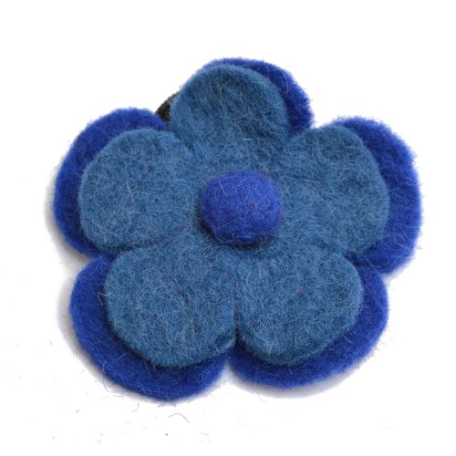 Chouchou fleur Laine bouillie Grand format