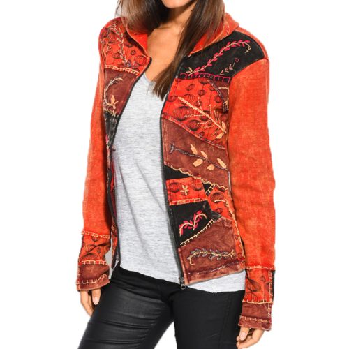 Veste patch délavé