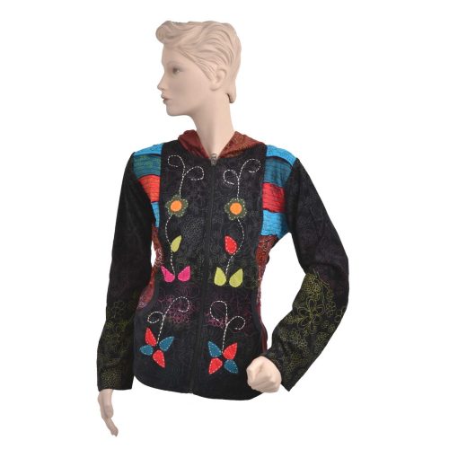 Veste fleur brodées