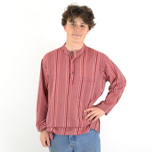 Chemise rayée Népali