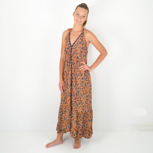 Robe longue imprimée Polyester