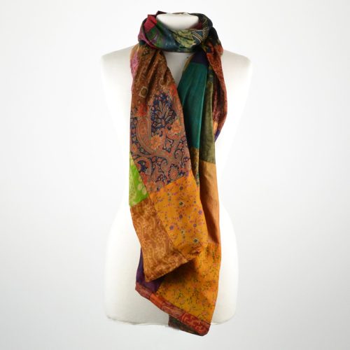 Foulard Soie Patchwork 50*180