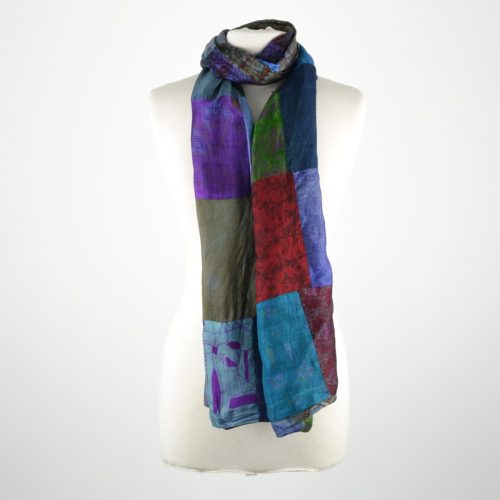 Foulard Soie Patchwork 50*180
