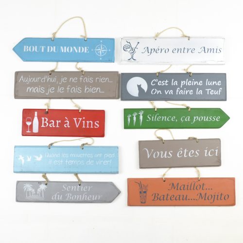 Plaques bois message Humoristique