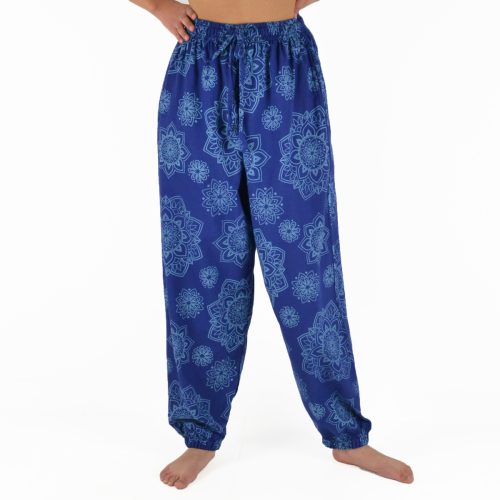 Pantalon imprimé fleur coton