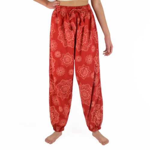Pantalon imprimé fleur coton