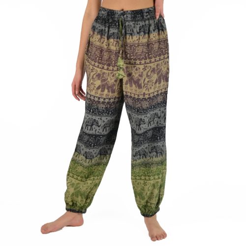 Pantalon imprimé Elephant coton