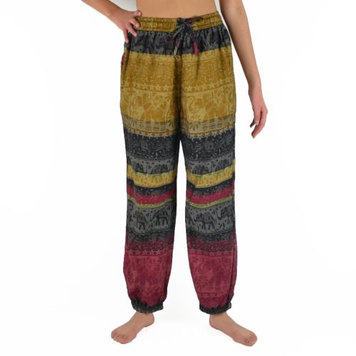 Pantalon imprimé Elephant coton