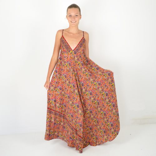 Robe longue imprimée Polyester