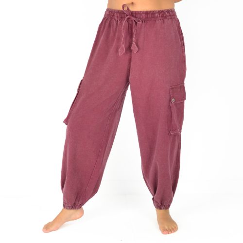 Pantalon uni commando coton