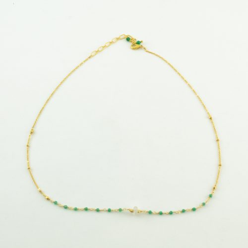 Collier Laiton Pierre semi-précieuse