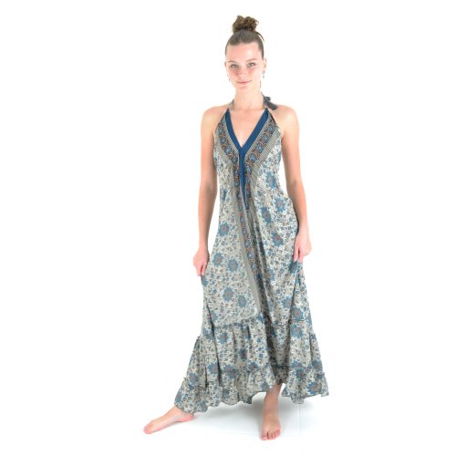 Robe longue imprimée Polyester