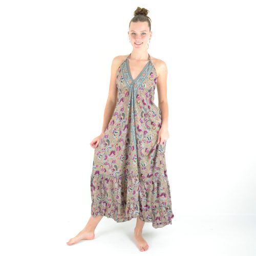 Robe longue imprimée Polyester