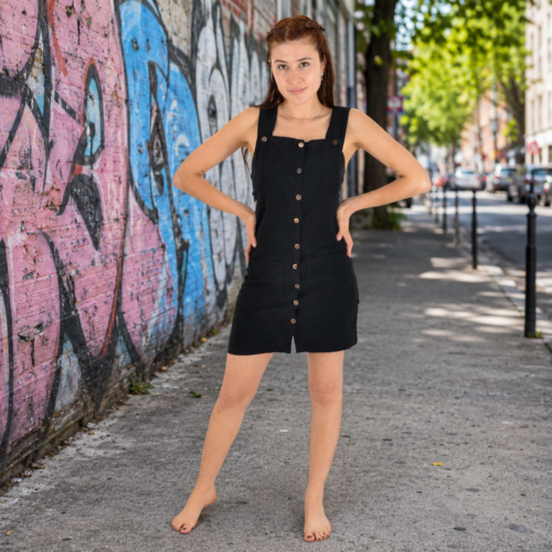 Robe salopette unie