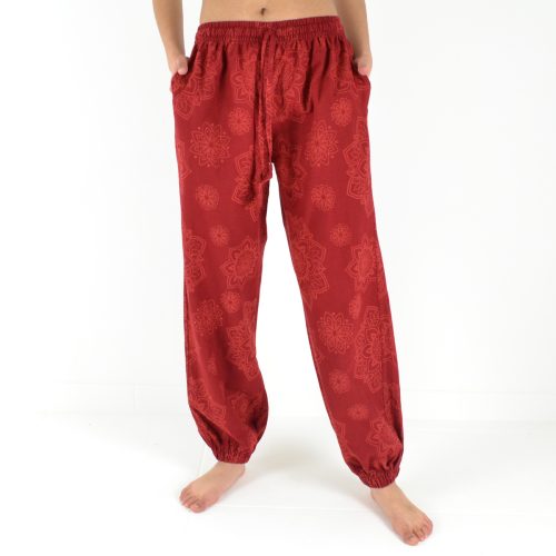 Pantalon imprimé Fleur Coton