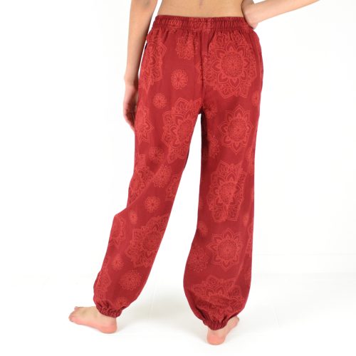 Pantalon imprimé Fleur Coton