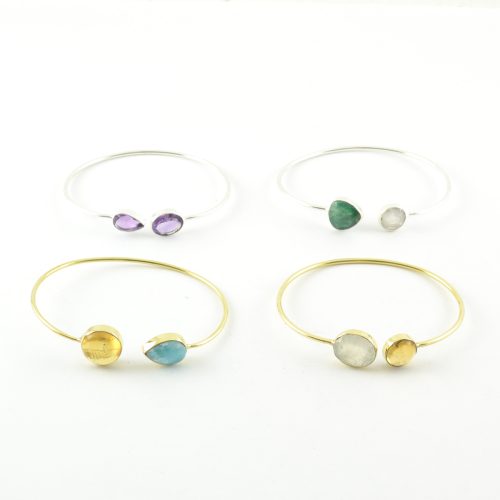 Bracelet Laiton Pierre semi-précieuse