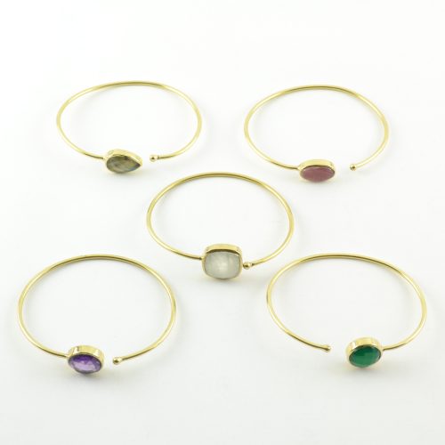 Bracelet Laiton Pierre semi-précieuse