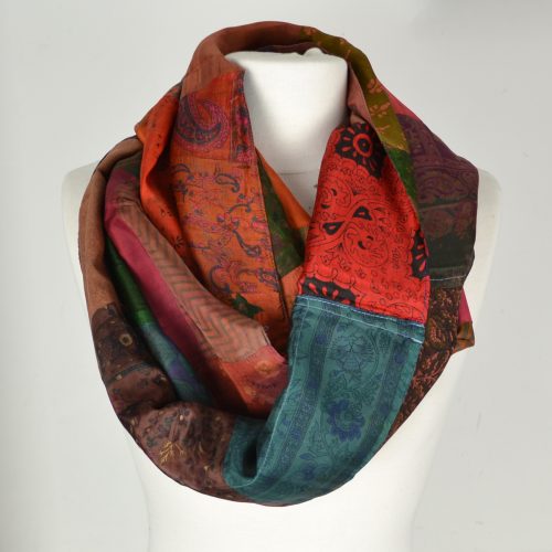 Tour de cou Soie patchwork
