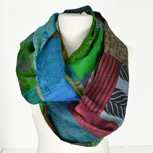 Tour de cou Soie patchwork
