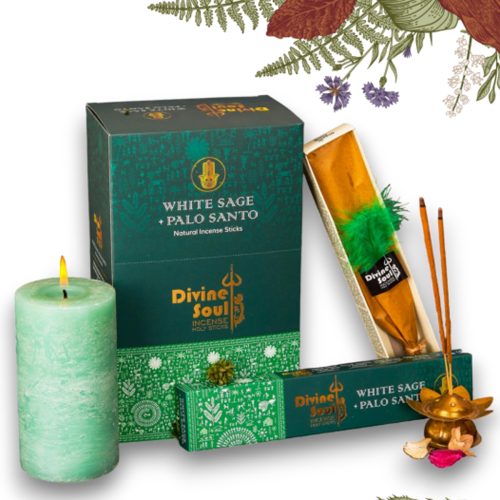 Encens Divine Soul sauge blanche Palo Santo