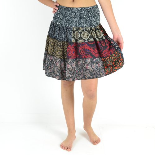 Jupe courte patchwork