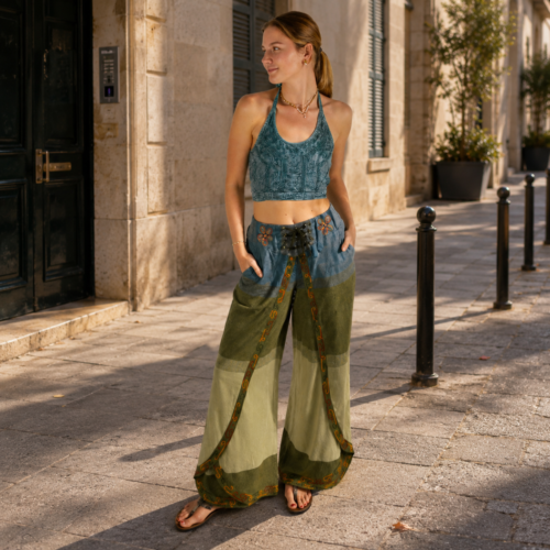 Pantalon Sari broderie Coton