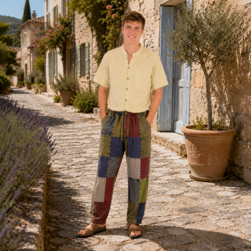 Pantalon Patchwork Coton