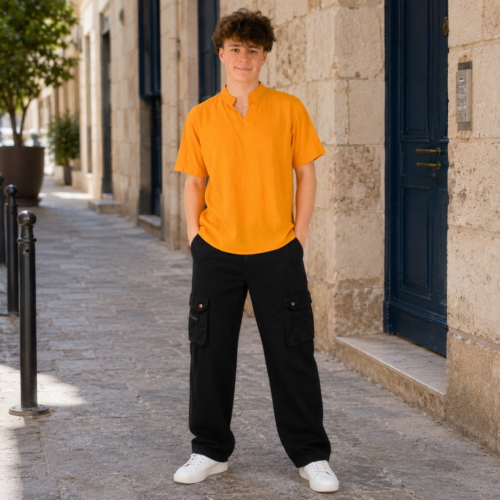 Pantalon Baggy Prélavé Coton